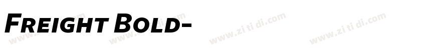 Freight Bold字体转换